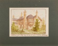 British School, 19th Century South View of Old Cottage, Holywell Hill,