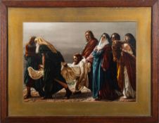 Jesus carried to the tomb, print,