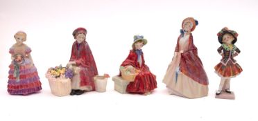 Five Royal Doulton figures, Pearly Girl