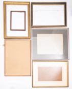 Six modern picture frames The largest 89 x 76cm