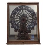 A late 19th/early 20th century scratch built scale wooden model of a Ferris wheel,