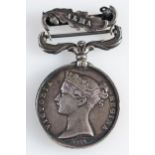 A Crimea Medal with Alma clasp to 'Private Robt Baker Grenr Guards'.