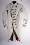 A George III gentleman's court pastel blue wool tailcoat,