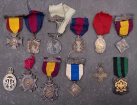 A group of eleven Army Temperance Association medals,