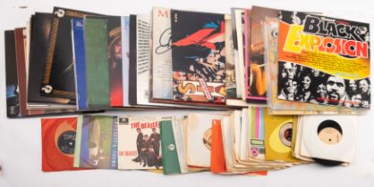 A collection of approximately 35 vinyl LPs and 30 7" singles: 2 Beatles LPs ('Sergeant Pepper' and