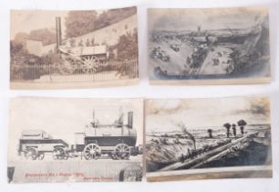 An early 20th century postcard, of Robert Stephenson's Steam Locomotive 'Invicta',