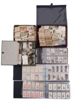 Cigarette and trade cards, an accumulation of sets and part sets in three albums,