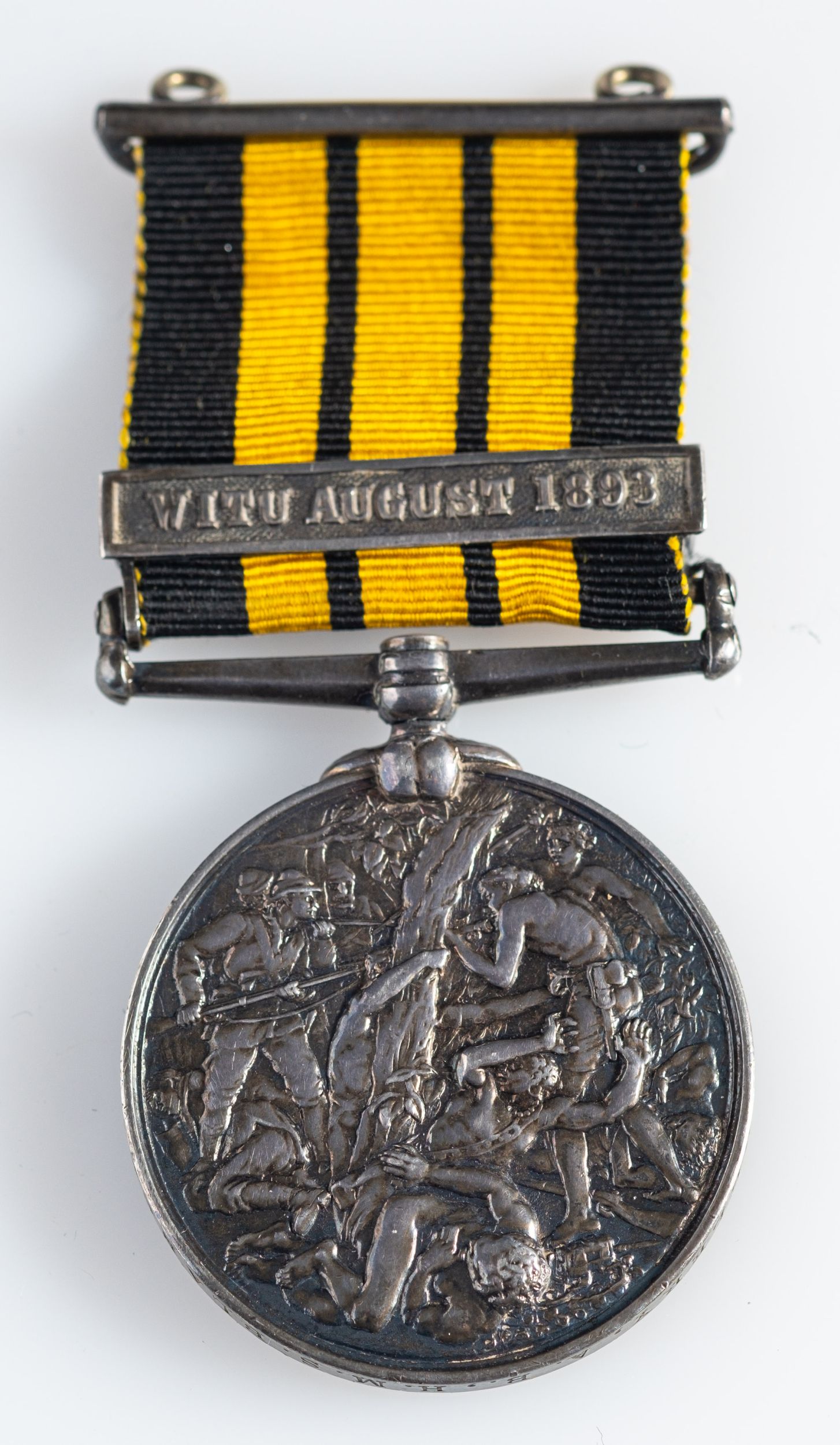 A Victorian East And West Africa Medal with Witu August 1893 clasp to J Ellery AB HMS Blanche',