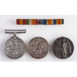 Two WWI War medals, ' 4240 Pte E. Henderson R.Scots' and ' 33659 Pte J.W.