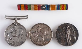 Two WWI War medals, ' 4240 Pte E. Henderson R.Scots' and ' 33659 Pte J.W.