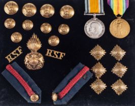 A WWI pair comprising if War and Victory Medals,