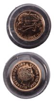 A Royal Mint 2012 sovereign,