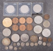 A small collection of GB coins including commemorative crowns.