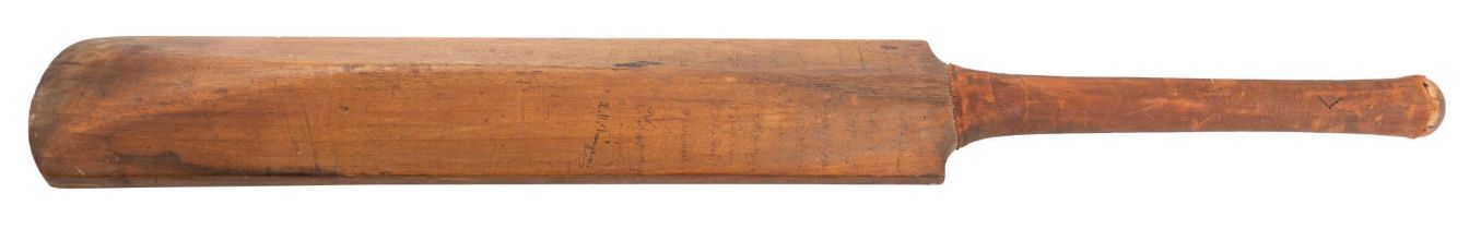Percy G. H. Fender cricket archive: 1921: Australia v. Surrey signed cricket bat, A J.B.