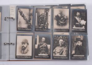 Cigarette cards, an album of Ogden's Guinea Gold and Tab,