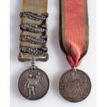 A Crimea pair, comprising Crimea medal with four clasps, Alma, Balaklava, Inkermann and Sebastapol,