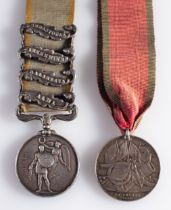 A Crimea pair, comprising Crimea medal with four clasps, Alma, Balaklava, Inkermann and Sebastapol,