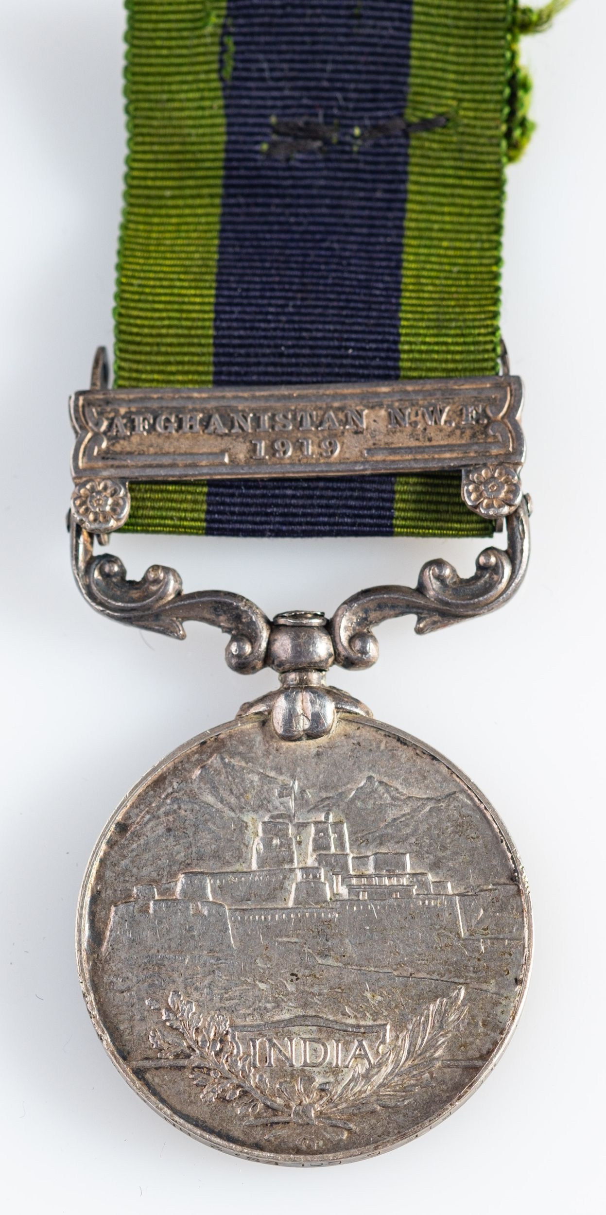 A George V India General service Medal with Afghanistan NWF 1919 clasp to '9160 Pte C Cole 2 Bn Som