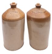 Two stoneware 2 gallon bottles, stamped 'Allison & Co.