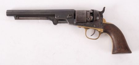 A Colt 36 Calibre percussion cap six shot single action revolver,