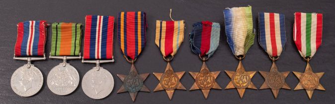 A group of nine various WWII Medals