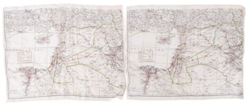 Three RAF silk maps,