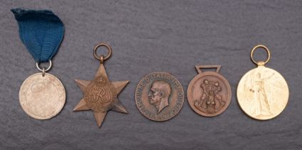 A WWI Victory medal, '1368 Cpl W Beaton RAMC', together with a 1939-45 Star,