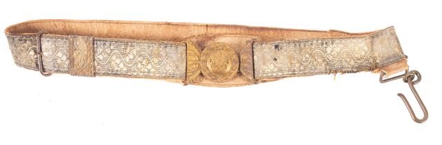 A late Victorian/ early Edwardian Officers waist belt,