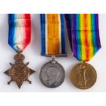 A WWI trio consisting of 1914-15 Star, War Medal, and Victory Medal, ' 6848 C Pl. A.Perrier R.