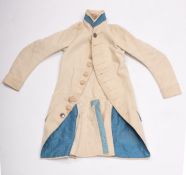 A George III gentleman's white wool tailcoat,