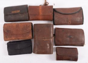 Hardy Bros Ltd, pig skin leather fly wallet, with some flies mainly trout,