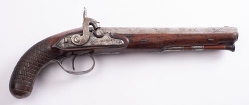 A 19th century percussion cap pistol, maker Durs Egg, London,