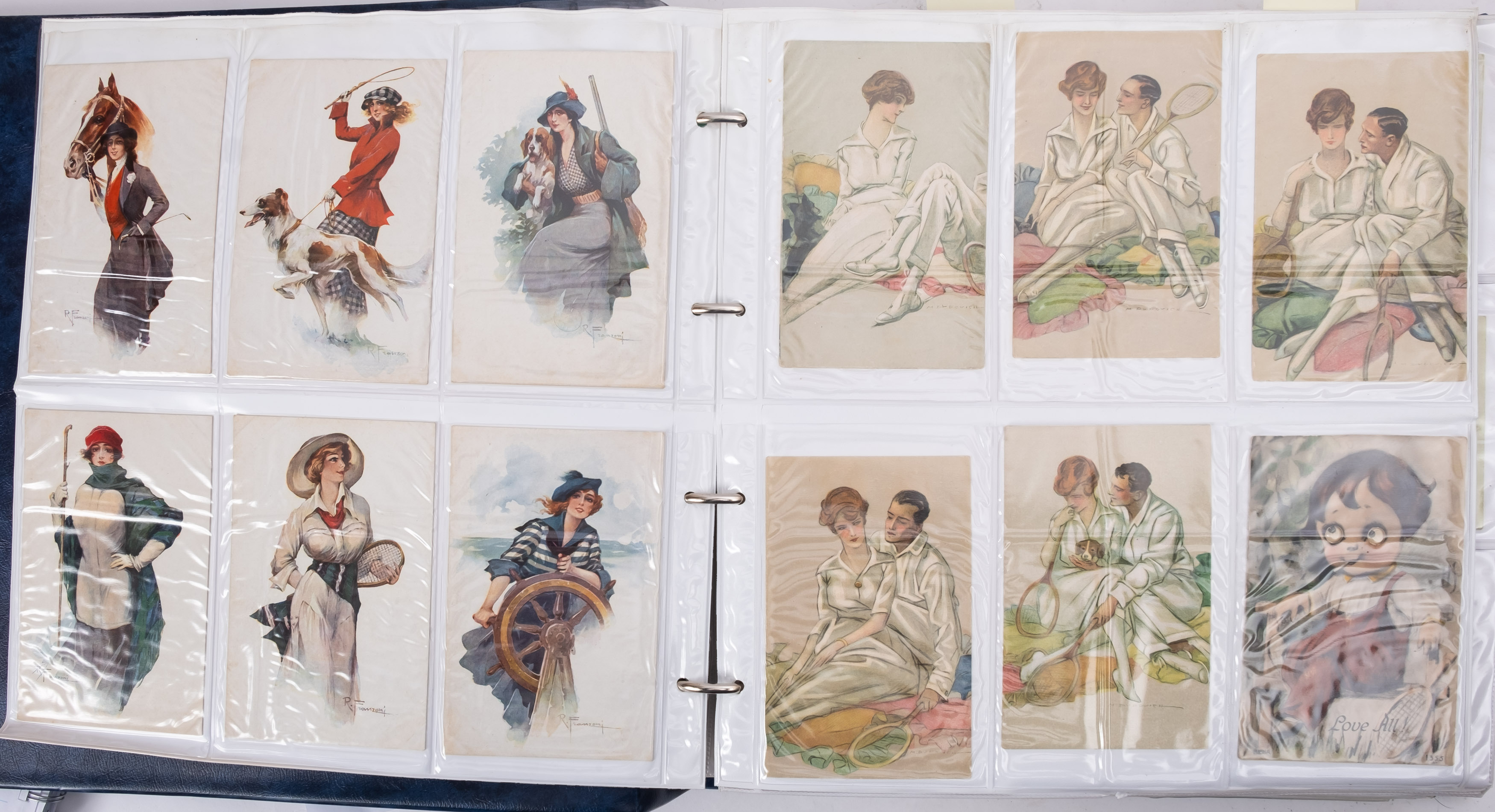 An album of Tennis postcards approximately 360 cards, photographic, comic, romantic and educational, - Image 3 of 9