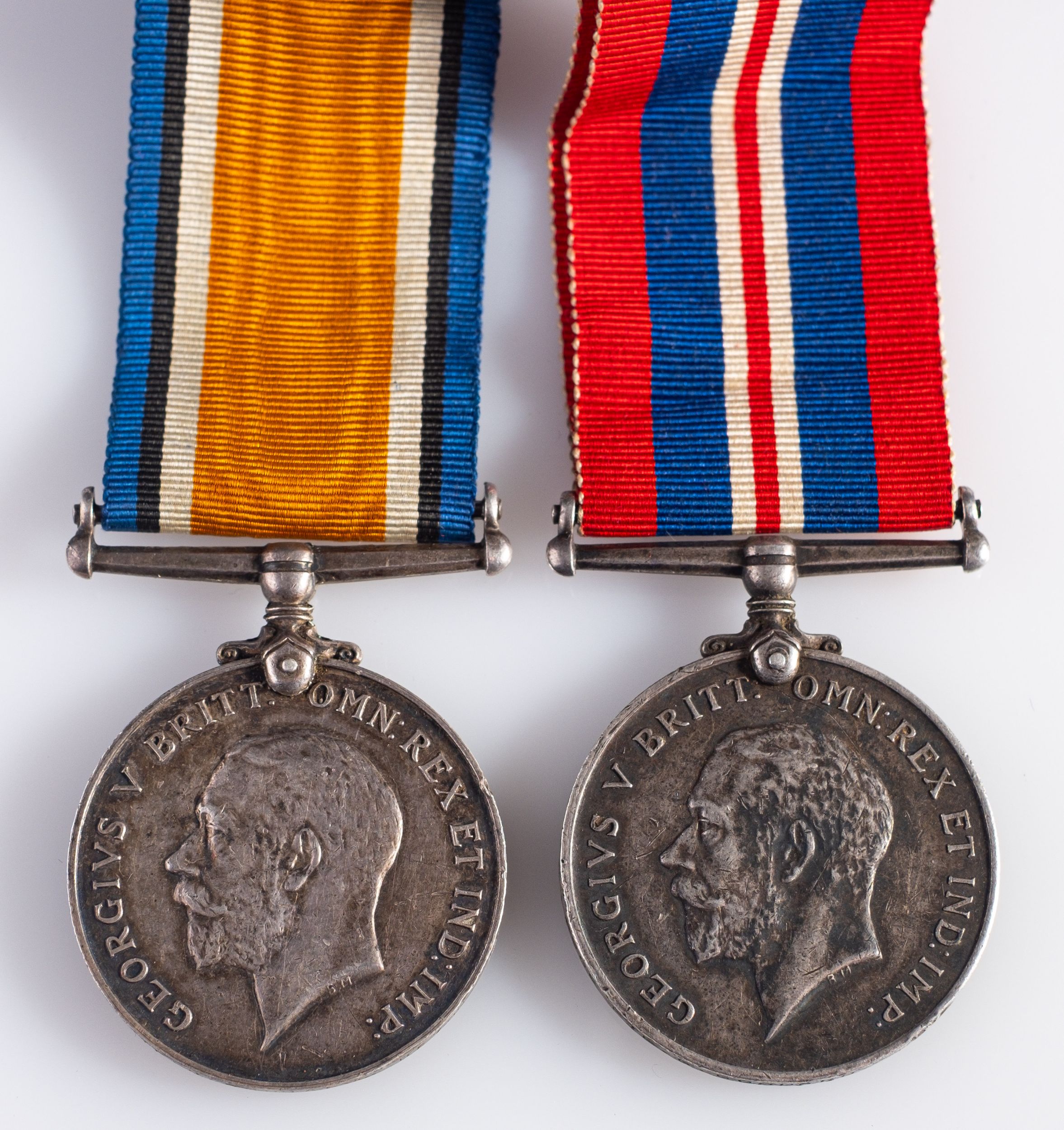 Two WWI medals '2906 Pte G. Goddard Devon R' '200174 Pte J.