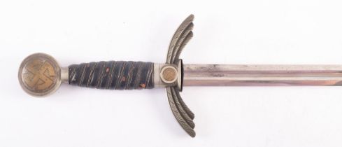 A WWII Luftwaffe sword, maker SMF Solingen.