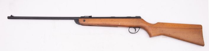 A BSA Meteor ,.177 calibre air rifle, serial number NA05916, on semi pistol stock.