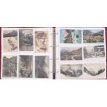 Topographical postcards album to include approximately 360 cards of mostly of English towns and