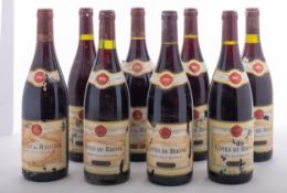 Eight bottles of Cotes Du Rhone Guical 2004.