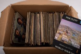A large box of about 120 Vinyl LPs mostly by Rock Groups from the 70s and 80s;