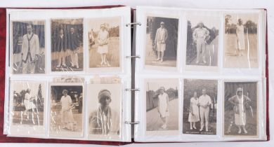 Tennis Postcards, an album to include approximately 384 cards- 1913 Davis Cup, early Wimbledon,