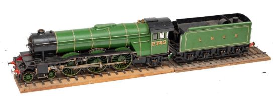 A 3 1/2 inch scale model of the LNER Class A3 4-6-0 locomotive, 'Felstead', number 2743,