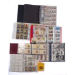 Cigarette, reprints and trade cards, an accumulation of sets and part sets in five albums,