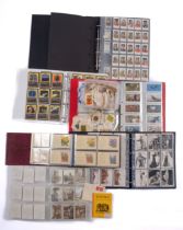Cigarette, reprints and trade cards, an accumulation of sets and part sets in five albums,