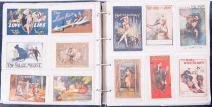 An album of early 20th century theatre postcards approximately 96 together with approximately 96