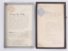 An Edwardian DSO citation to 'Captain H J Bartholomew' dated 26th September 1901, framed and glazed,