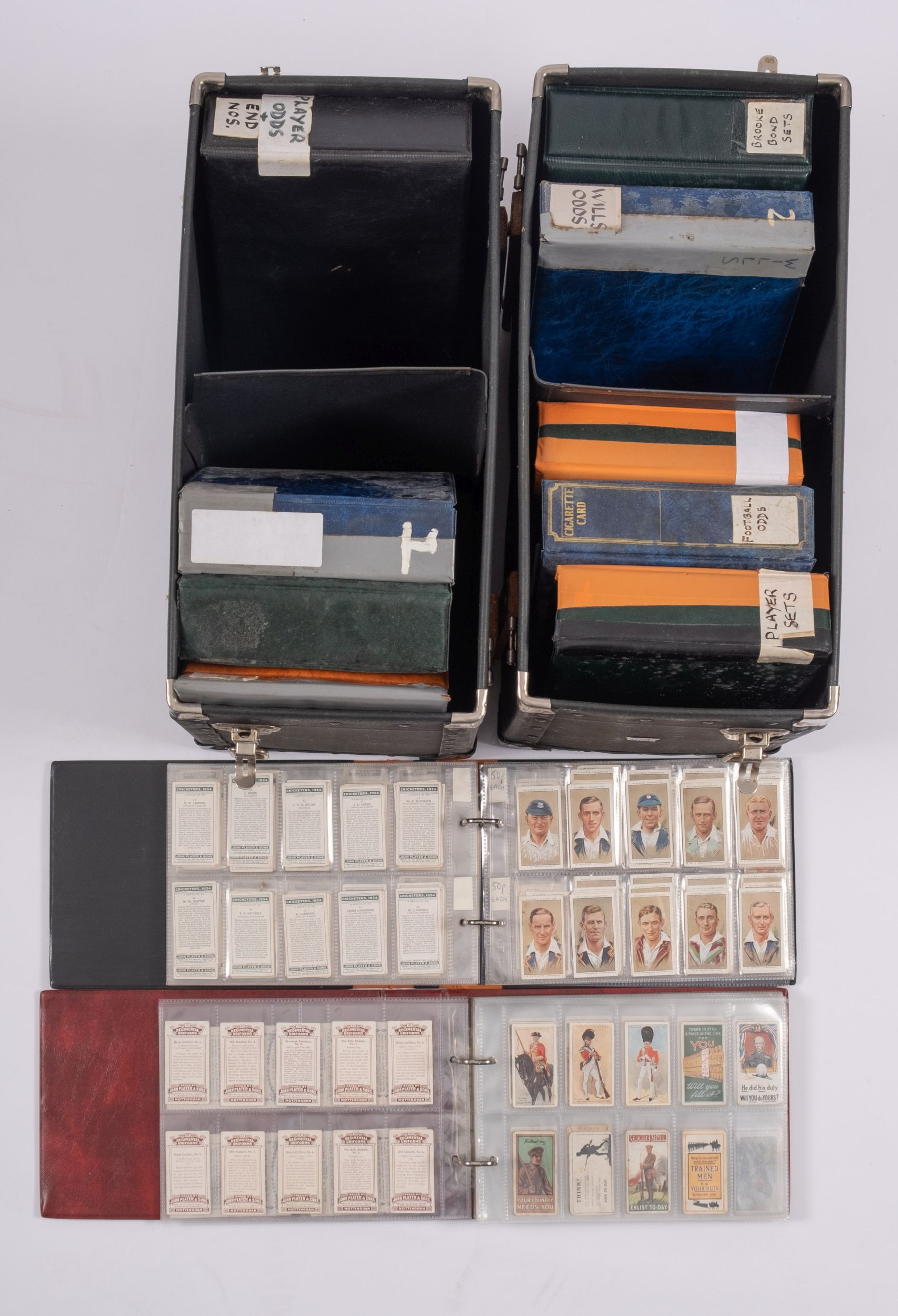 Cigarette and trade cards, an accumulation of sets, part sets and odds, in eleven albums,