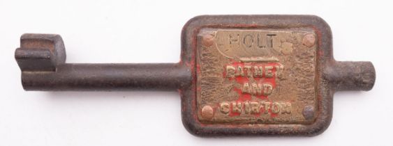 GWR/BR-W Tyers No 9 steel single line key token,