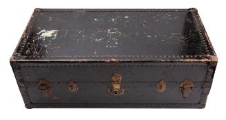 An early 20th century travelling trunk with fitted interior.