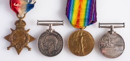 A WWI group of four, 1914-15 Star , War Medal, Victory Medal ,