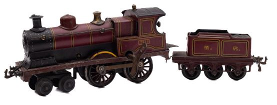 Bing O gauge 4-4-0 locomotive and tender MR (Midlands Railway) No.